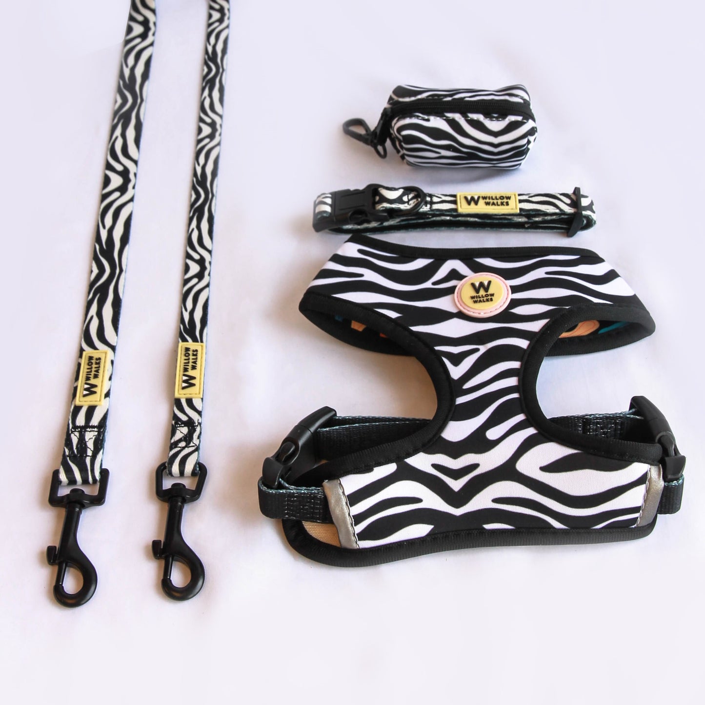 Willow Walks fabric poo bag in zebra