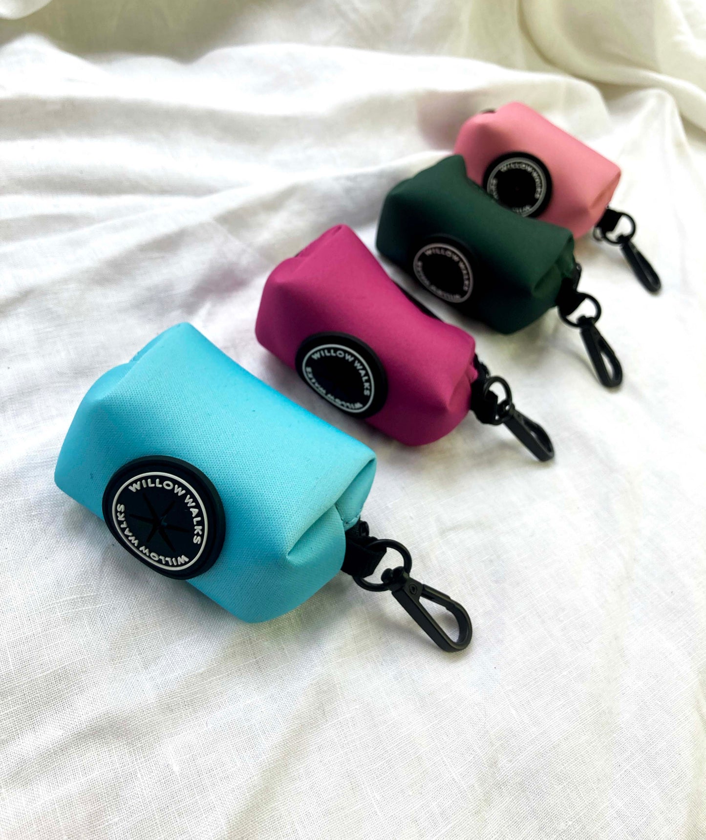 Willow Walks fabric poo bag in aqua