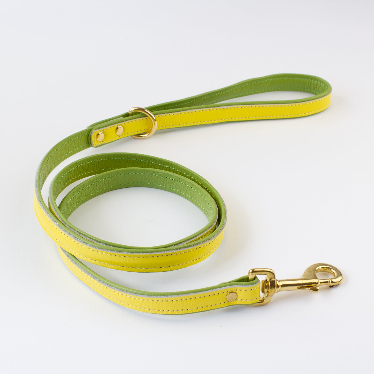 Double-sided dog leather lead Willow Walks