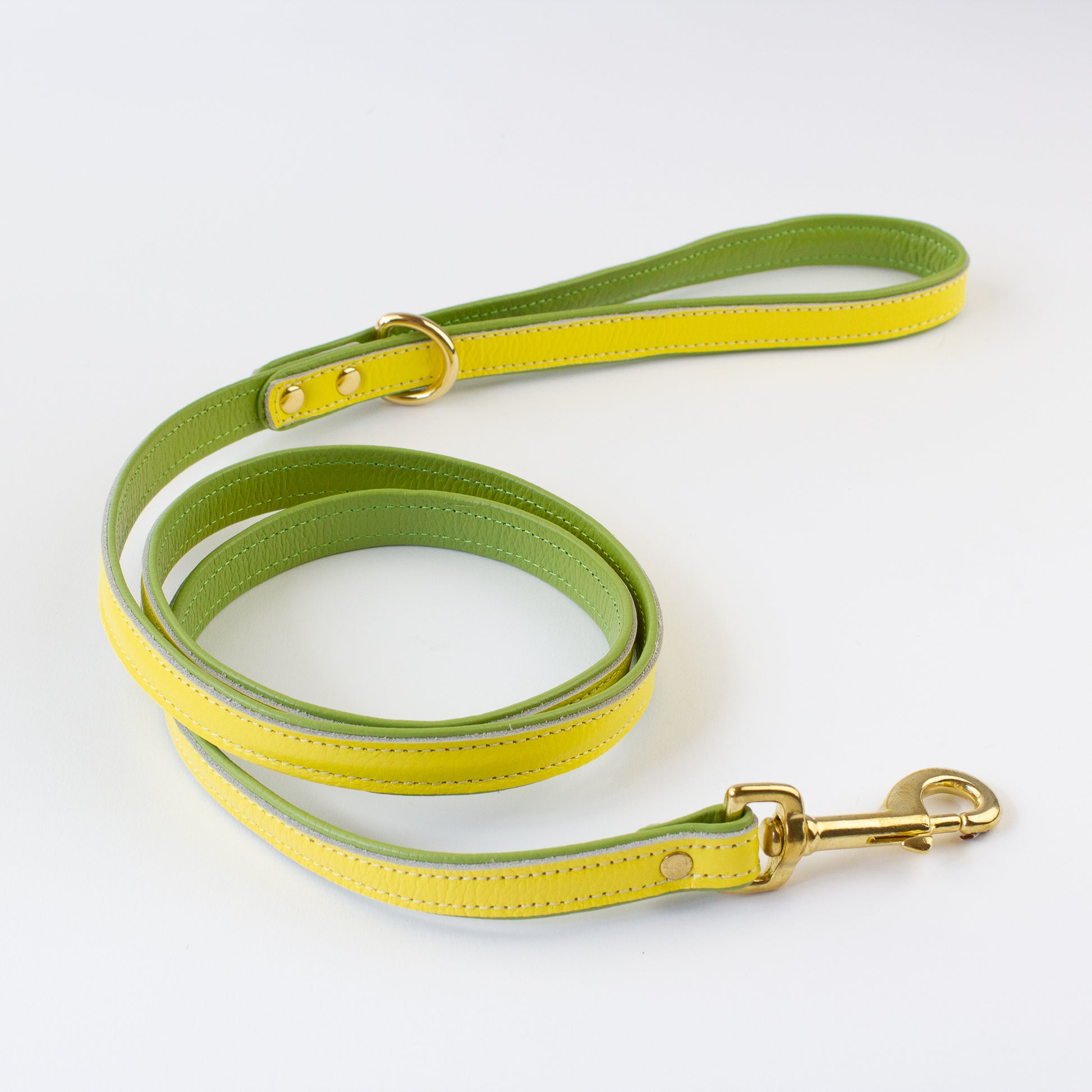 Double-sided dog leather lead Willow Walks
