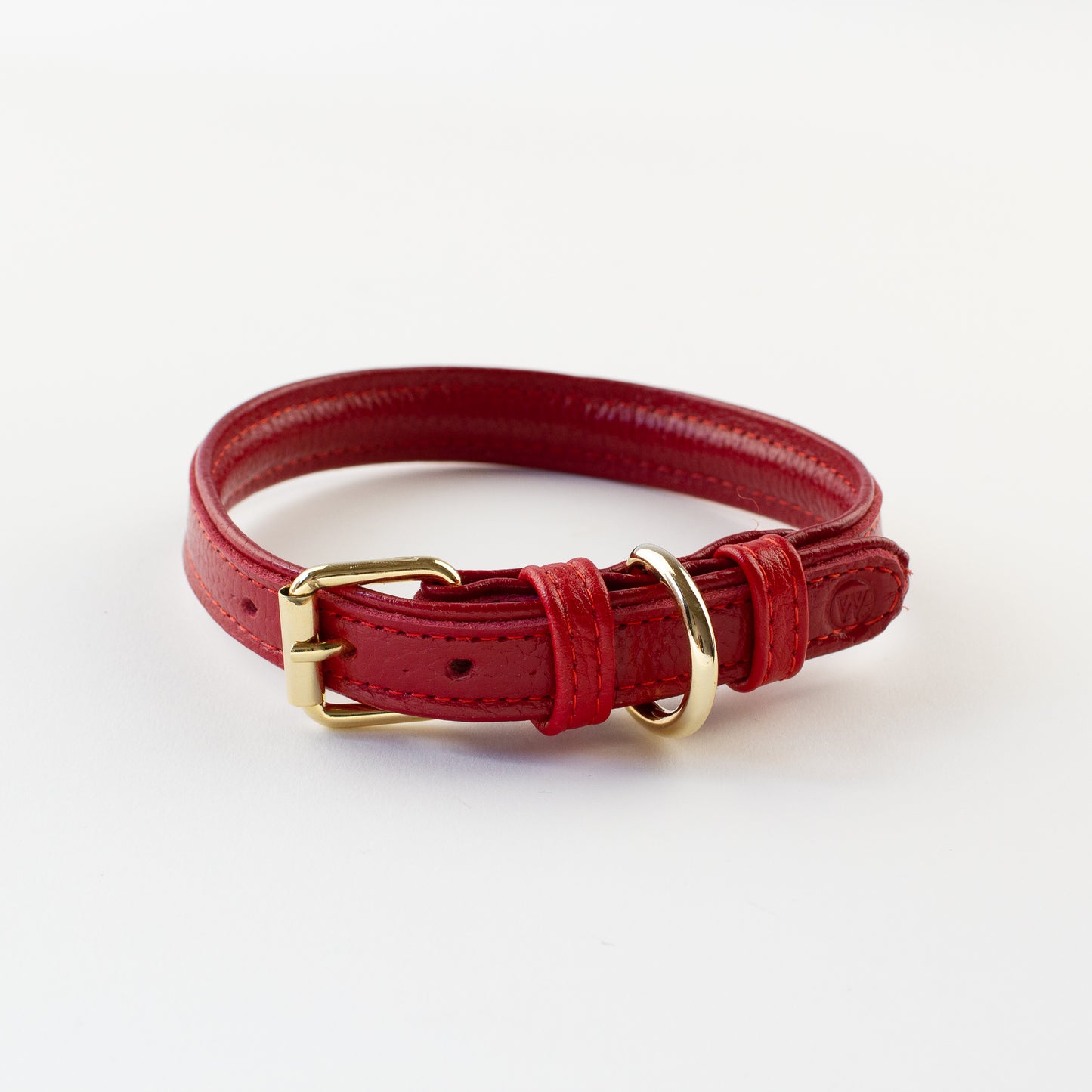 Red leather collar Willow Walks