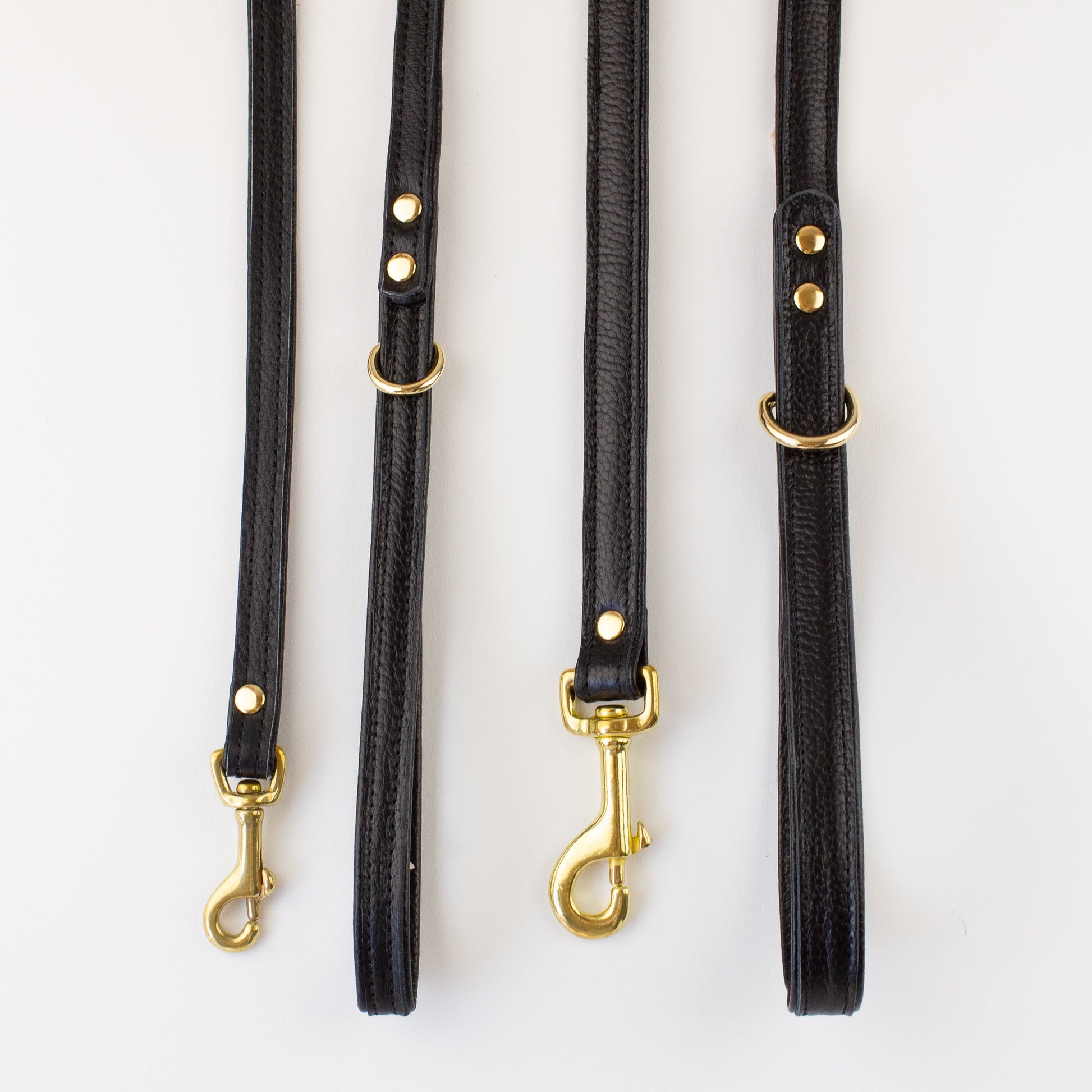 Black leather lead Willow Walks