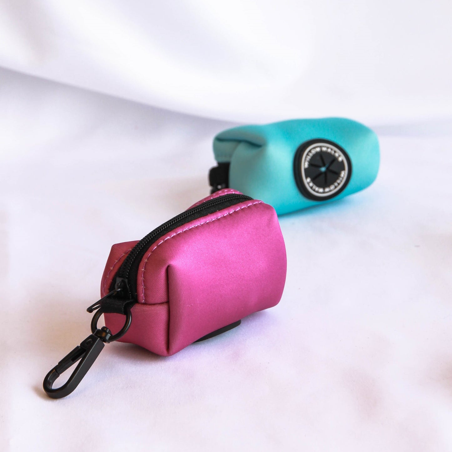 Willow Walks fabric poo bag in aqua