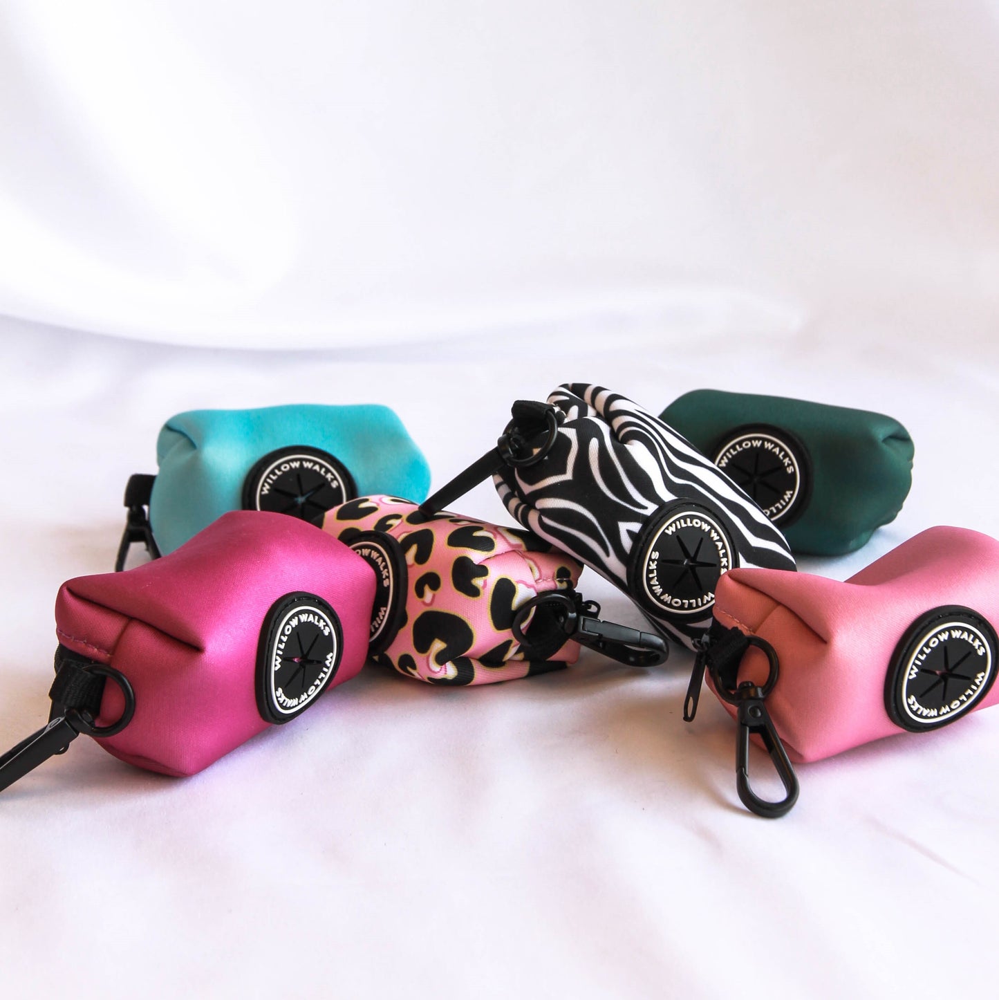 Willow Walks fabric poo bag in zebra